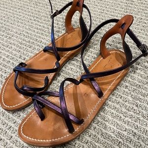 Kjacques Irina sandal in metallic plum